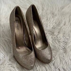 Call It Spring Glitter Heels - Gold